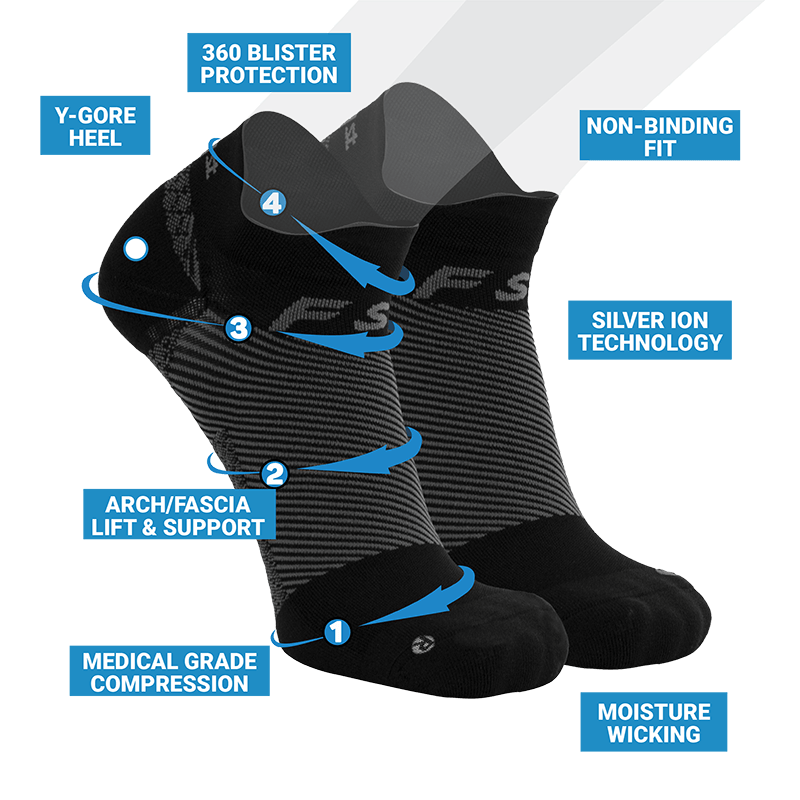 FS4 Plantar Fasciitis Sock For Pain Relief - Low Cut