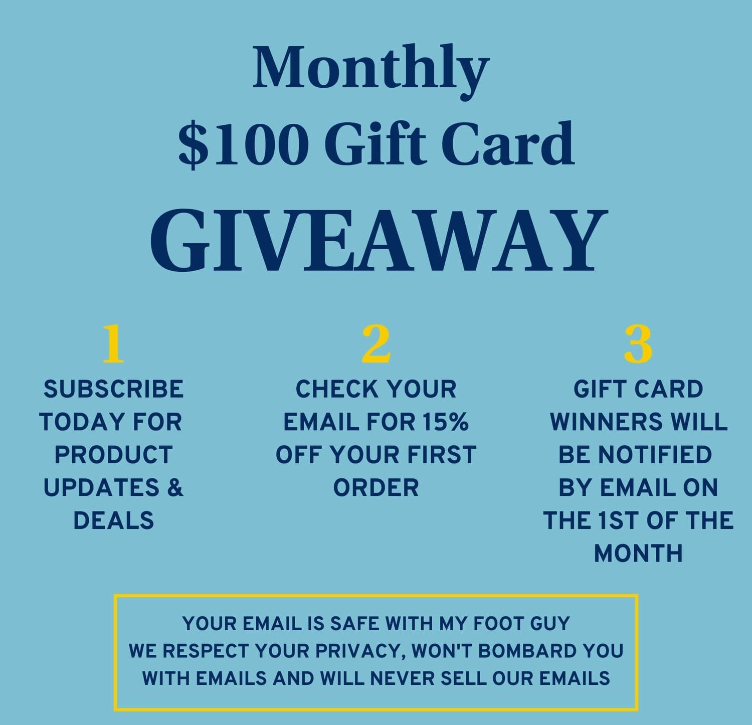 Monthly Gift Card Giveaway