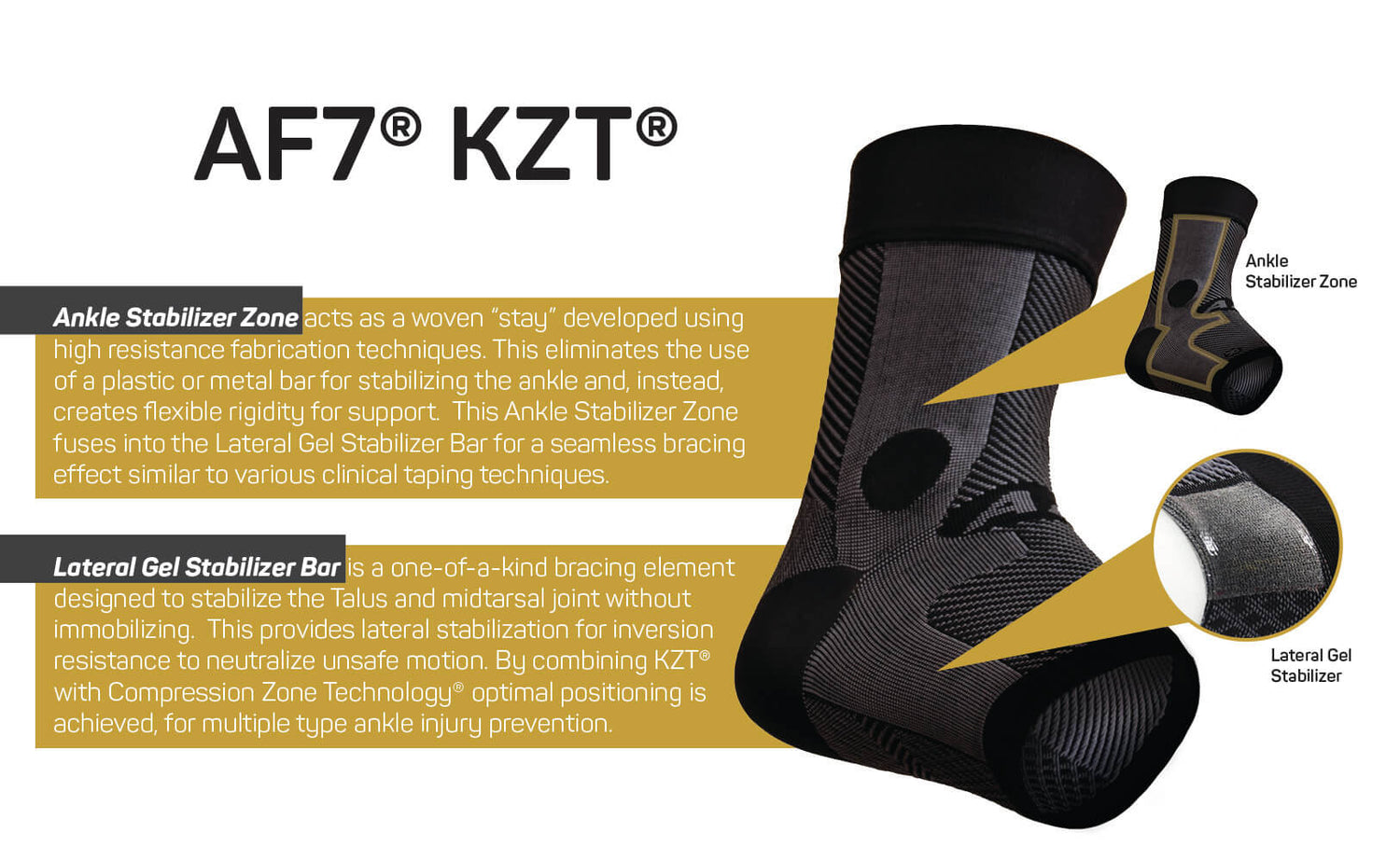 AF7 Ankle Bracing Sleeve - Soft Support  for ankle sprains, stabilization & swelling