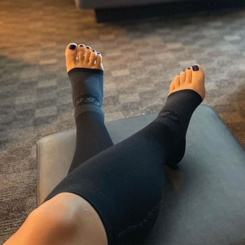 FS6+ Foot & Calf Compression Sleeves - Soft Supports for Foot & Leg Pain, Swelling & Fatigue Relief