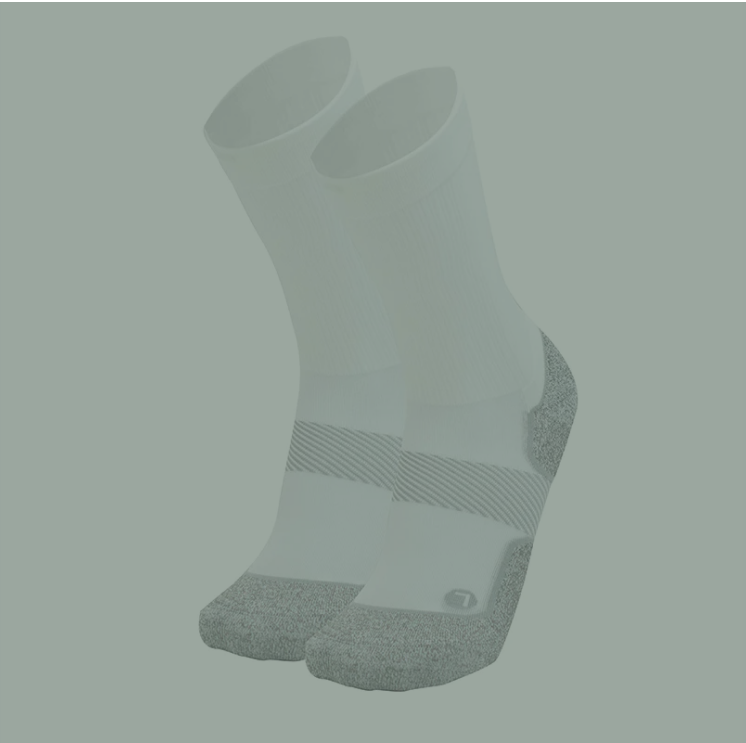 White OS1st Ankle Compression Sock